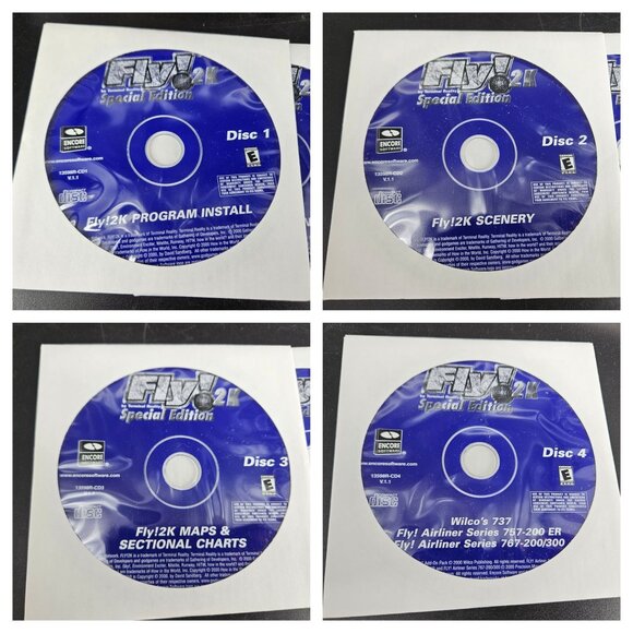 Fly 2K Flight Simulator Special Edition PC 4 CD Disc Airplane Manual Reference - Picture 4 of 11